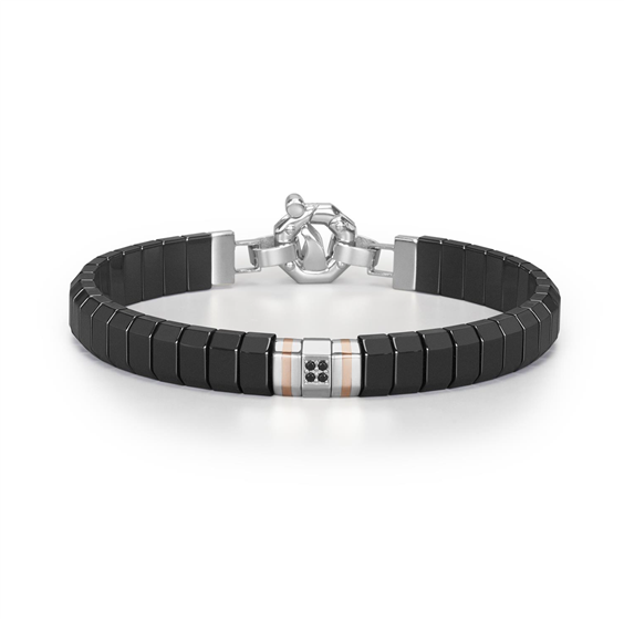 Bracciale Baraka Uomo in Ceramica Diamante 0.04 Ct BR351101ROCN200006 - BR351101ROCN200006